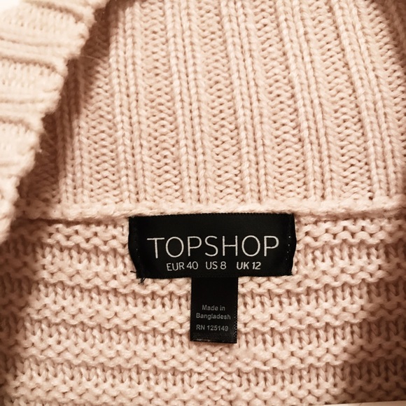 Topshop Ribbed Mock Neck Sweater - Picture 5 of 5